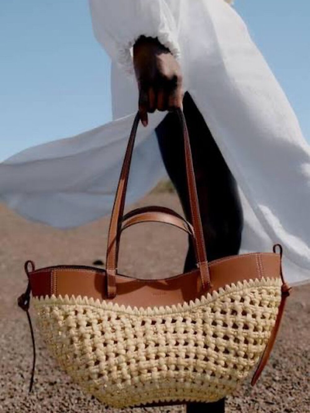 Polène Cyme Raffia Mini